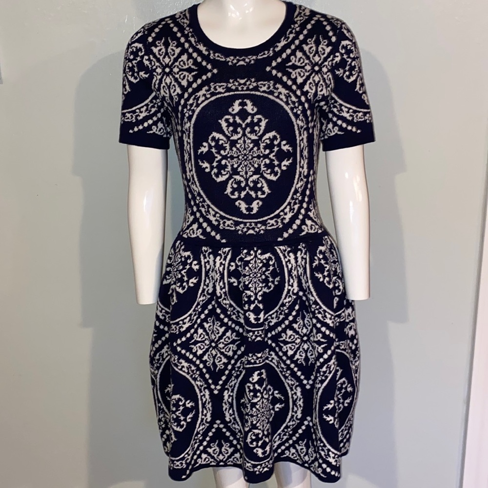 Romeo + Juliet Couture Fit & Flare Skater Sweater Dress